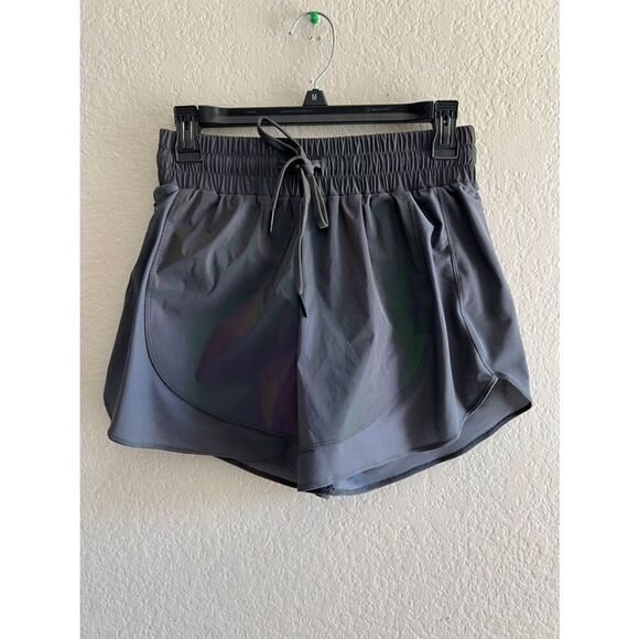 Curves N Combatboots Pants - Like New! Curves N Combatboots Holographic Metallic Running Shorts S